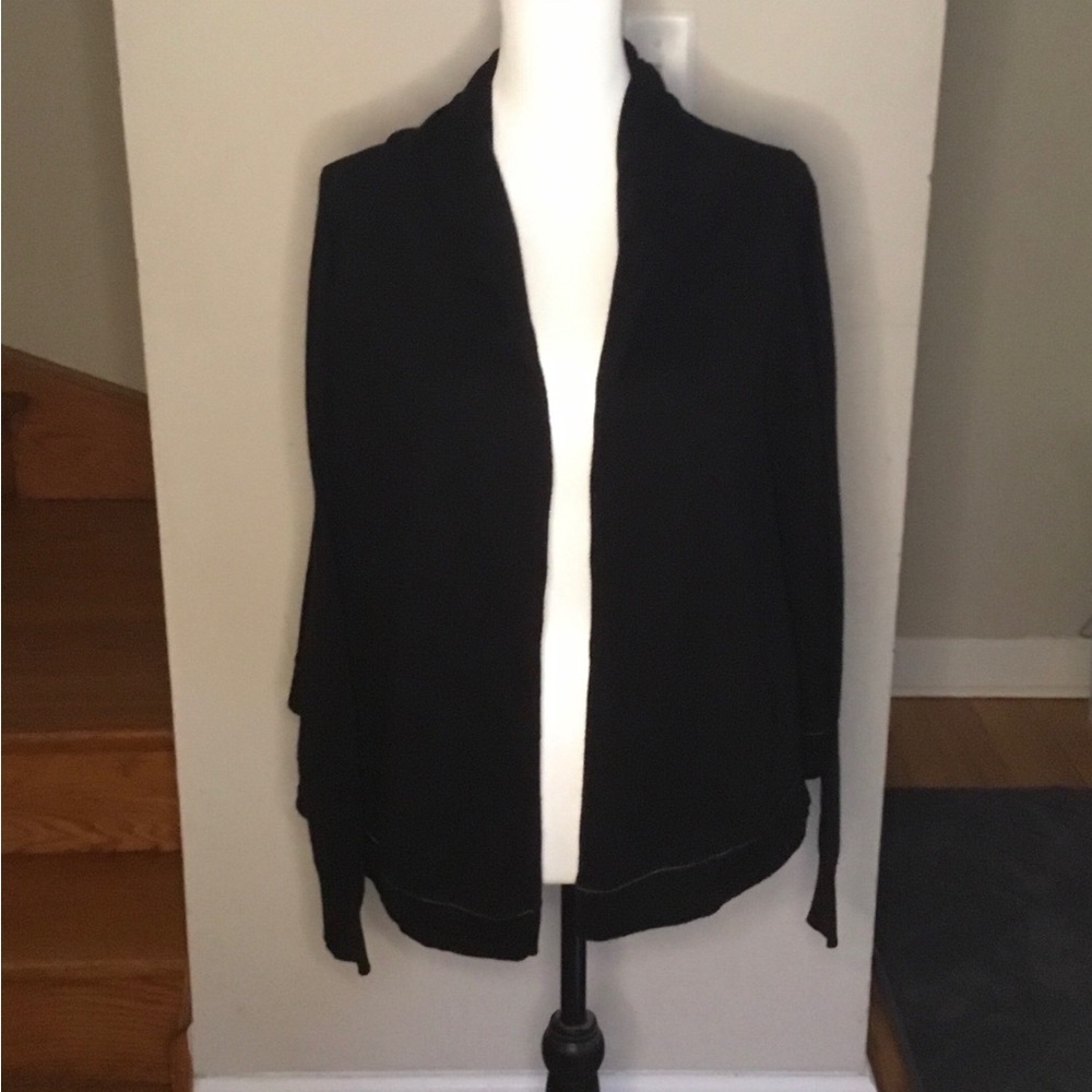 CAbi Black Cardigan Chunky Knit Open Front for Versatile Style - Picture 2 of 7